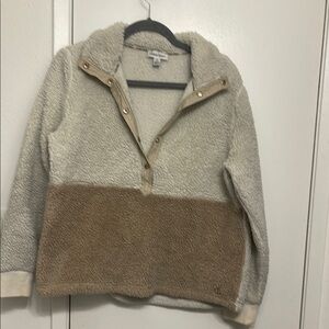 Calvin Klein Cream and Tan Teddy Jacket